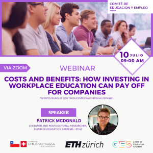 WEBINAR - Cost and Benefits: How investing in workplace education can pay off for companies @ ZOOM